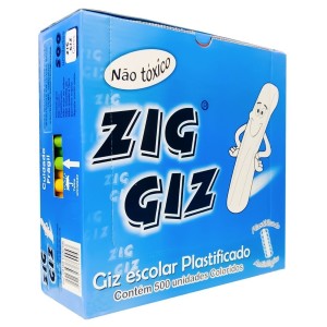 GIZ DE LOUSA ANTIALÉRGICO COLORIDO C/500 UNIDADES ZIG GIZ