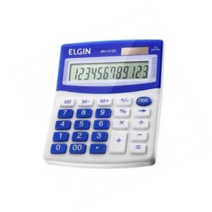CALCULADORA DE MESA 12 DÍGITOS AZUL MV-4125  ELGIN