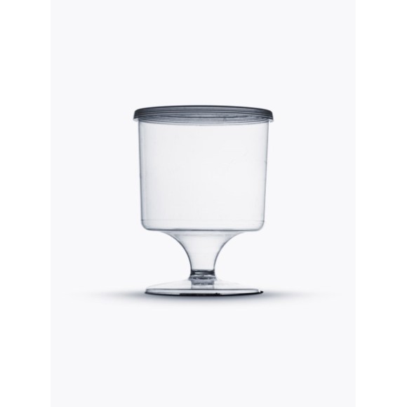 TAÇA PLASTICA CRISTAL PIT 150/1 + TAMPA 5 UNIDADES PLASTILANIA